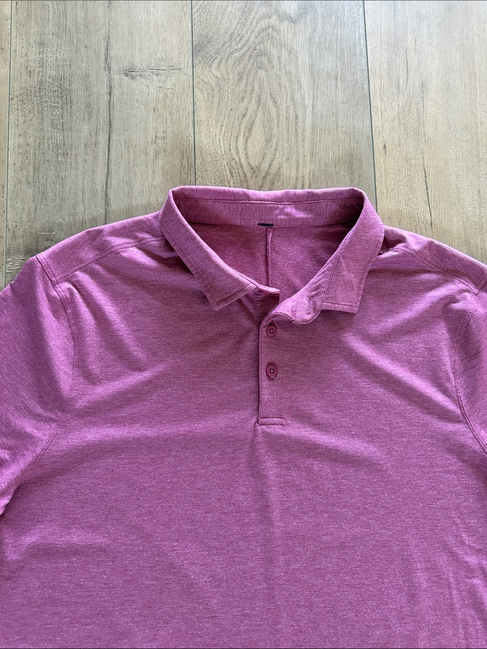 Lululemon Evolution Short Sleeve Polo Shirt Size XL Heathered Vintage Plum - Picture 4 of 8